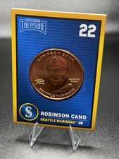Baseball Treasure 2018 Coin Card Robinson Cano #22 Seattle Mariners MEM