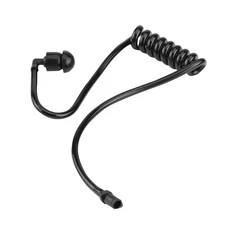 5X Replacement Coiled Ear Tube Acoustic Tube For Two Way Radio Earpiece Blac Fit