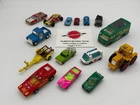 Matchbox Cars Lot Vintage 70's + Tin Cars Fire Chief Race Car Metal Tootsie