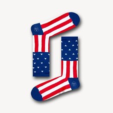 American Flag The USA Stars Unisex Cotton Socks 4th Of July Gift
