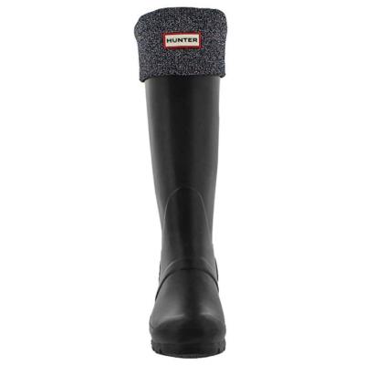 hunter boots black glitter