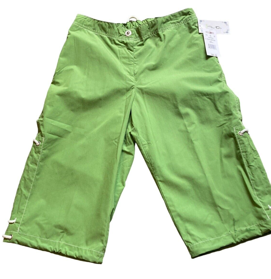NWT pair Capri size S elastic waist FU DA piquant Kohl's green