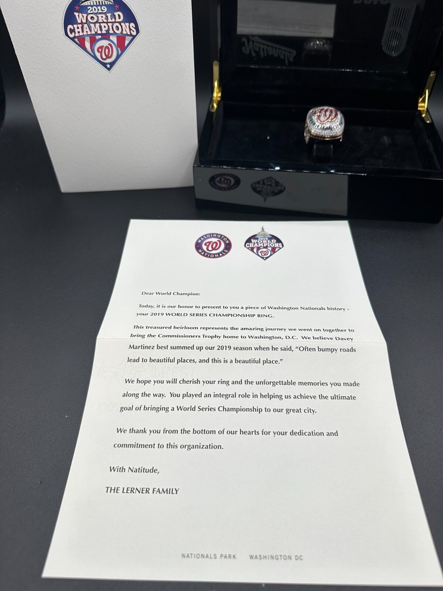 Authentic Washington Nationals 2019 World Series Championship Ring