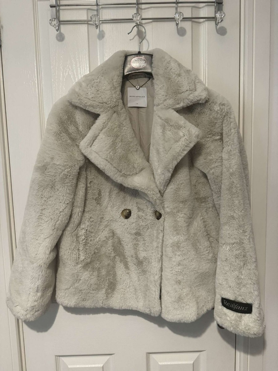 Ladies Rino&Pelle Realfaux Faux Fur Coat Excellent Condition Size