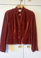 Minuet Red / Burnt Orange Velvet Women’s Formal Occasion Dress Blazer Size 10