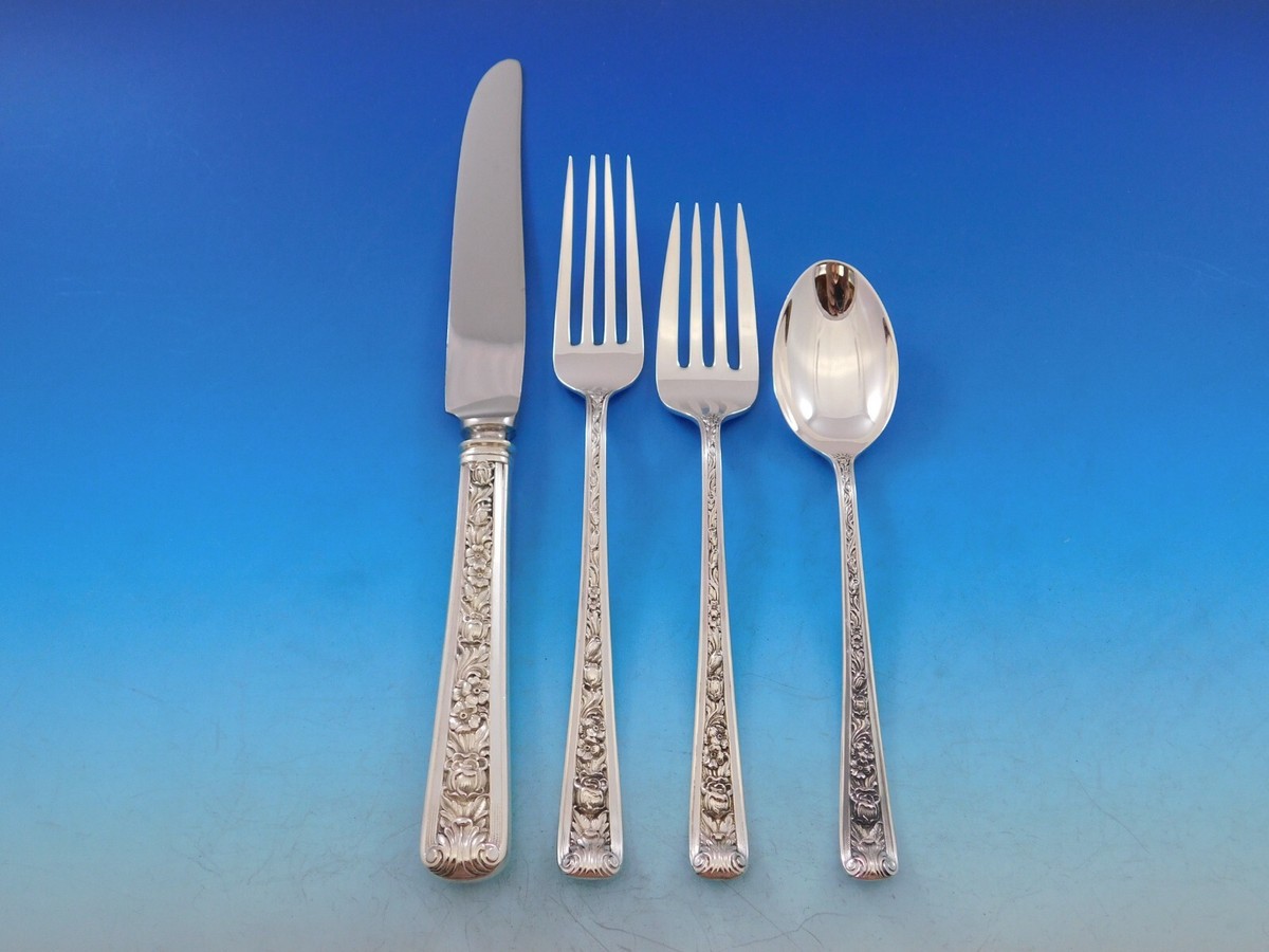 Windsor Rose by Watson Sterling Silver Flatware for 8 Set Service