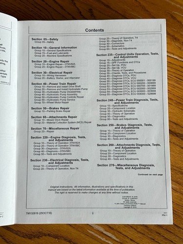 OEM John Deere Technischer Service Werkstatt Reparatur Handbuch Diesel ZTrak Z997R - Bild 2 von 3