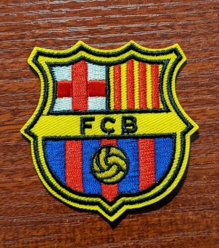 Barcelona FC Patch Barca Futbol Club Sports Soccer Embroidered Iron On 2.5x2.5"