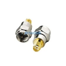 2pcs RF coaxial coax adapter F Type male female to SMA male female Straight