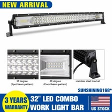 32inch 3408w Led Work Light Bar Spot Flood Offroad For Jeep Truck Suv Atv 30