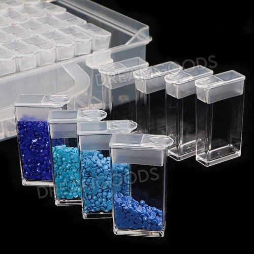 New 64 Grid Diamond Painting Storage Box Art Nail Bead Accessories Case Kit AU - Picture 4 of 10