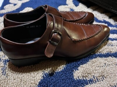 JOE BROWNS Tan Leather Buckle Dress Shoe size 10 Joe Brown Shoes - Etsy main image 4