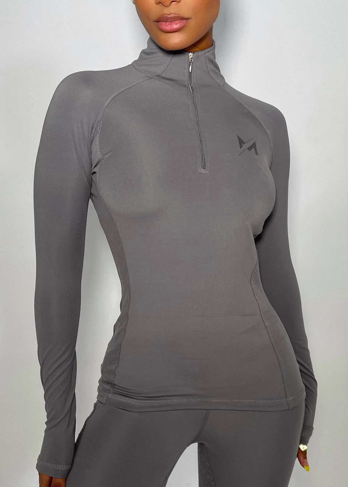 Grey Womens base layer top