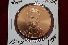 2009  JULIA TYLER , MINT BRONZE MEDAL, 34 mm FIRST SPOUSE BRONZE MEDAL,