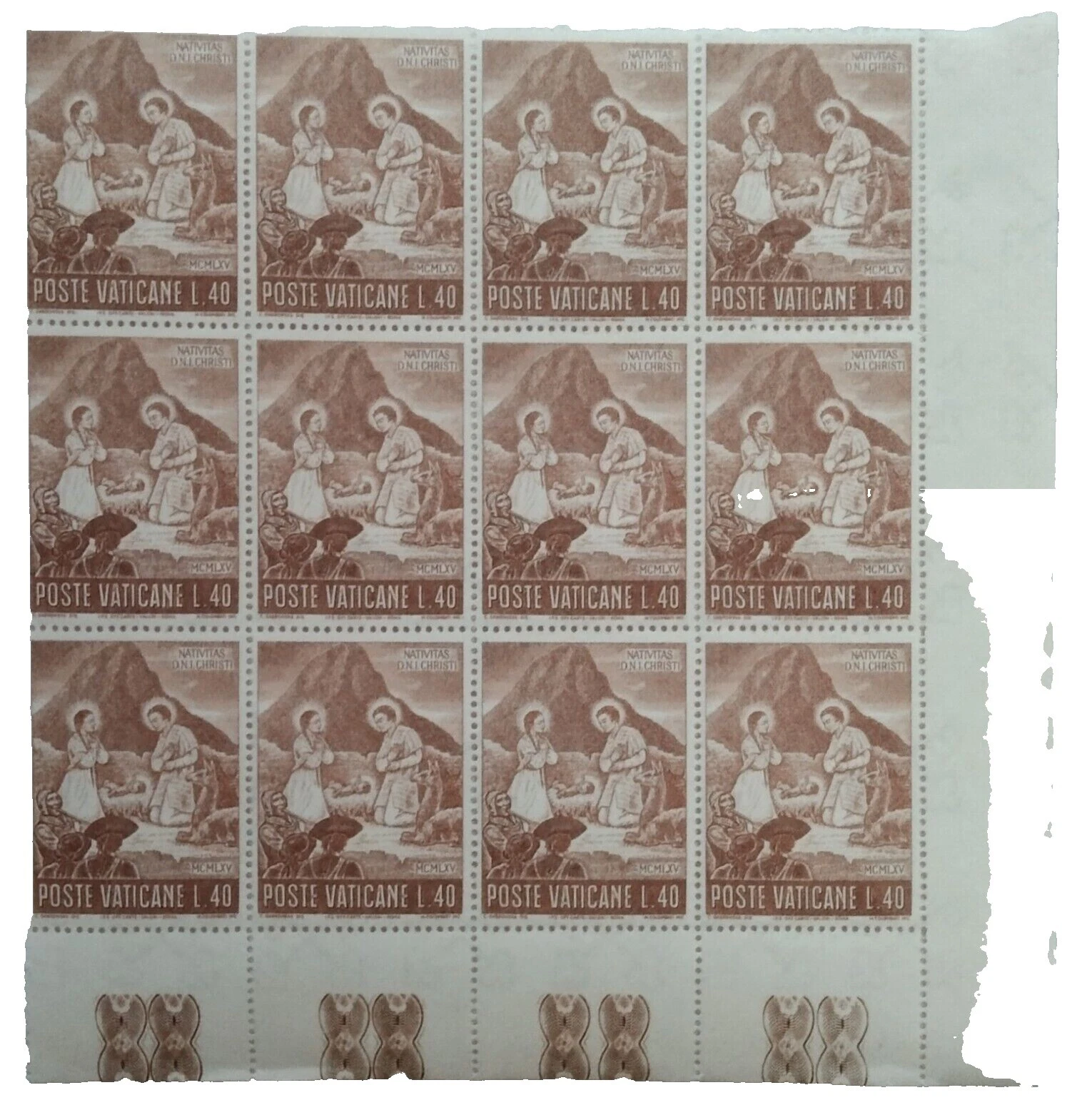 Architecture Vatican Stamp Blocks