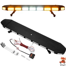 ✌47" 108 LED STROBE LIGHT BAR AMBER RESPONSE EMERGENCY BEACON WARN TOW TRUCK