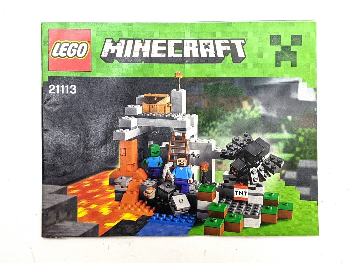LEGO Minecraft 21113 The Cave - 100% Complete with Minifigures and