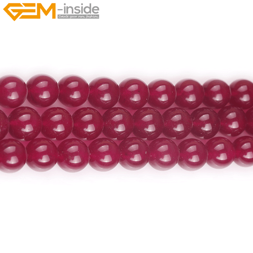 "Cuentas redondas de piedra preciosa de jade de ciruela de 4 mm 6 mm 8 mm 10 mm 12 mm 14 mm para hacer joyas 15" - Imagen 41 de 41