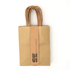 Simple Elements Colorful Kraft Recyclable Paper Bags 5inx3inx8in w/Handle 12pack