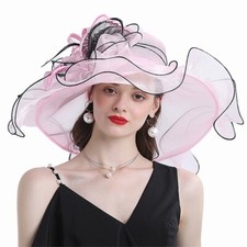 Pink Cocktail Hat Tea Party Church Fedoras Kentucky Dress Wedding Hats For Women