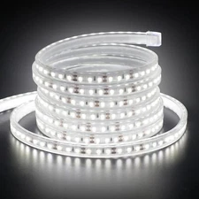 LED Strip Lights 6500K Cool White LED Rope Lights Outdoor Waterproof SMD 2835...