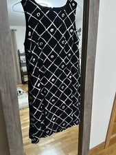 Radcliffe Vintage Dress 10 Sleeveless Black Geo Diamond Lined Party Work Career