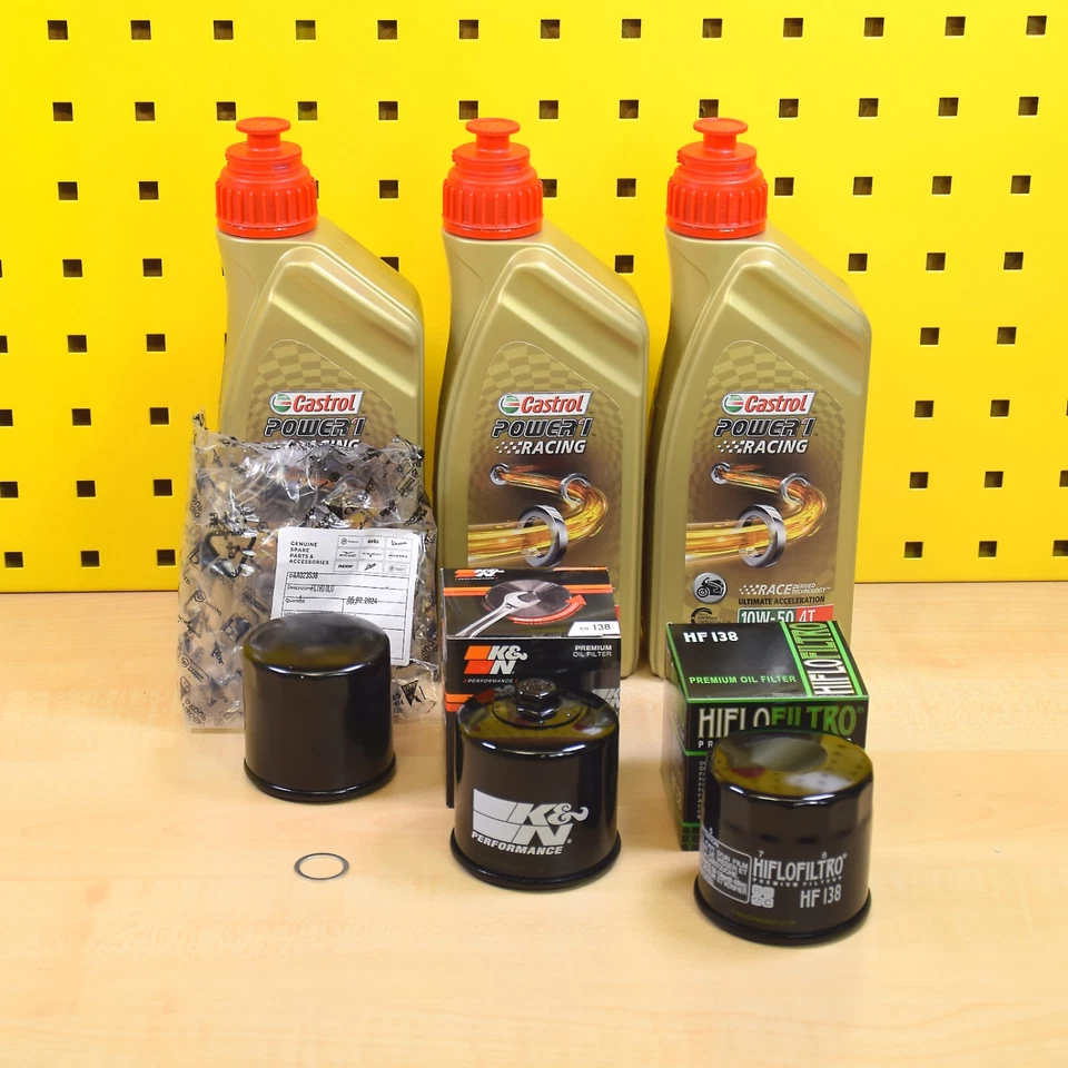 Ölwechselset Ölfilter Dichtung Castrol 10W50 Öl Für: Aprilia RS 660 Tuono 660 - Bild 1 von 1