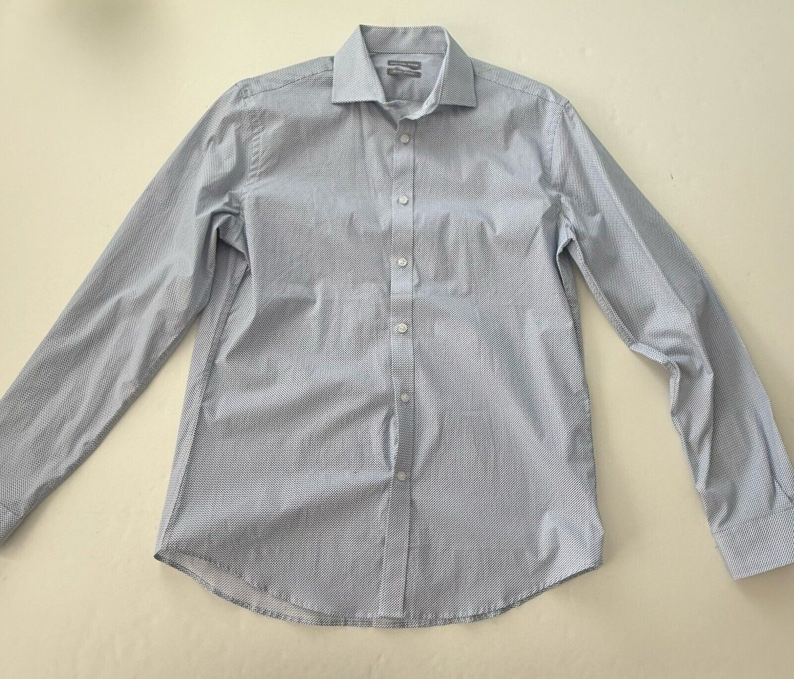 Michael Kors Patterned  SLIM FIT Dress Shirt Size 16 31/35 LARGE Long Sleeve