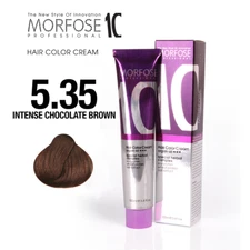 MORFOSE 10 HAIR COLOR CREAM 5.35 INTENSE CHOCOLATE BROWN 3.38OZ M1035OZ535