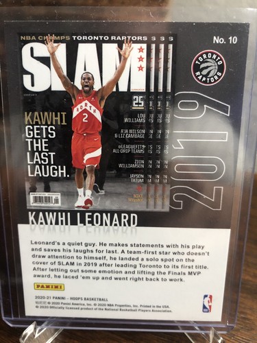 2020-2021 NBA Hoops Slam Kawhi Leonard #10 - Picture 2 of 2