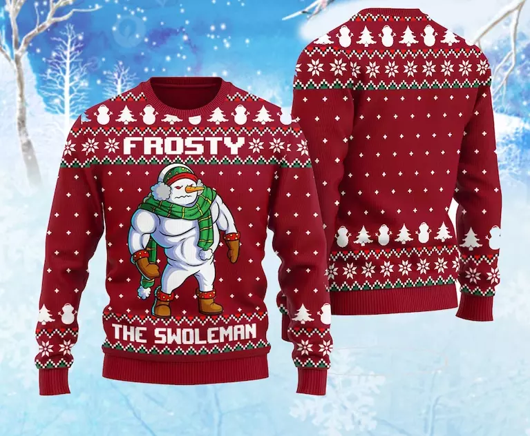 Frosty the top snowman ugly sweater