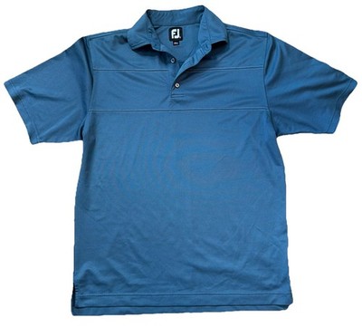 FootJoy FJ ProDry Pique Golf Shirt Mens M Storm Blue Stockbridge Golf Club 1895