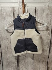 Boys Tommy Bahama Fleece Vest Blue Cream 2T