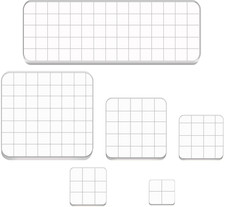 6 Pieces Stamp Blocks Acrylic Clear Stamping Blocks Tools with Grid Lines for Sc