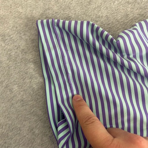 Camisa polo Peter Millar Summer Comfort para hombre L azul a rayas manga corta golf - Imagen 6 de 9
