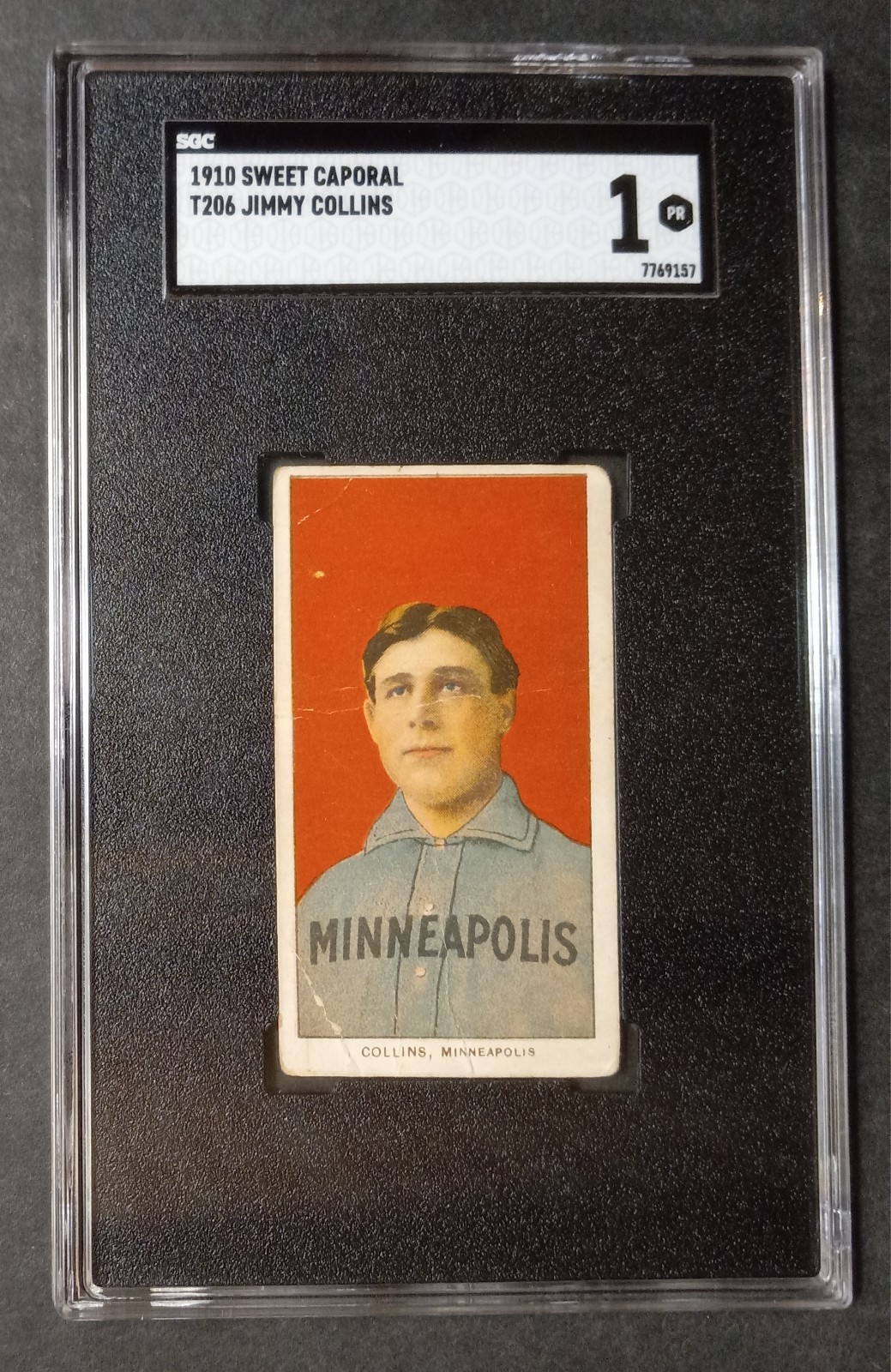 1909-11 T206 - Jimmy Collins - HOF - Sweet Caporal 350/30 - SGC 1 PR