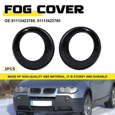 Pair Front Fog Light Lamp Bezels Cover Trim Grill for 2007-2010 BMW X3 E83 LCI C