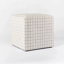 Lynwood Square Upholstered Cube Ottoman - Threshold with Studio McGee