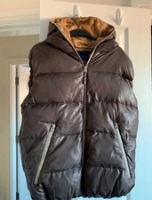 Zara men100% Down Feather super warm hoodie puffer Vest Jacket gilet body warmer