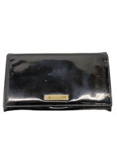 GUCCI Long Wallet Enameled BLK Women 035 0416 1820 From Japan