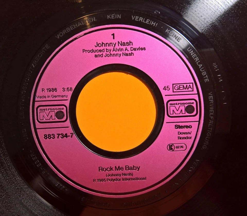 Johnny Nash [7"Single]  Rock Me Baby - Bild 4 von 4