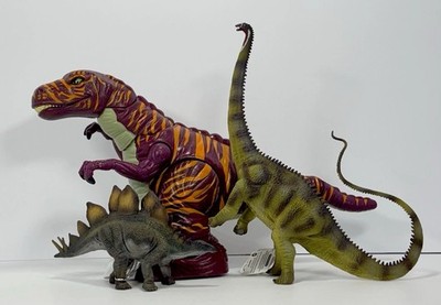 Breyer CollectA Diplodocus Stegosaurus and Working Mattel T-Rex - 3 Dinosaurs