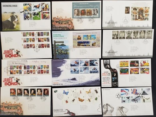 2008 Royal Mail GB First Day Covers - Collection of 19 with Inserts
