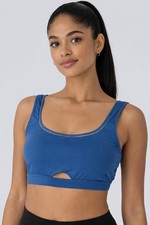 NWT Halara Blue Cutout Sports Bra Size Small