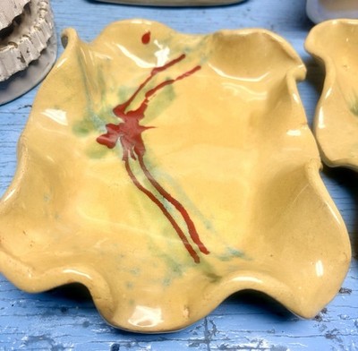Miller's Mud Mill  Pottery Tray Dish Art 2010 Signed Approx 9''l ×7.5''w x2''h 