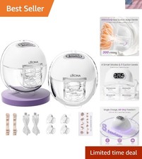 Multi-Mode Hands-Free Breast Feeding Pump with Adjustable Flange Sizes 2 Pack 