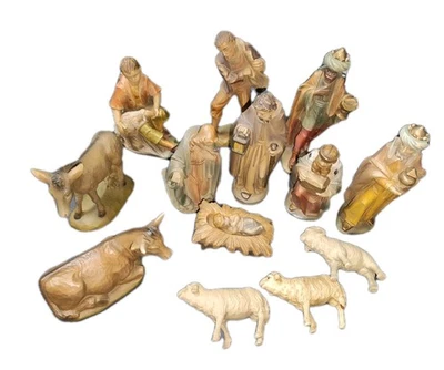 Krippen Figuren Set Konvolut 13 Stück Kunstharz PGK Und Markenlos - Bild 1 von 4