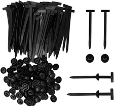 100PCS Snap-fit Nylon Fastening Clip for Car Repairs, Universal Black