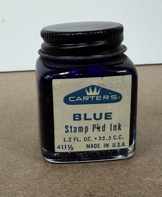 Carter's Blue Stamp Pad Ink 3/4 full