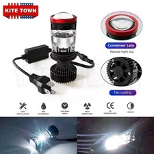 2pcs Mini H4 Laser Led Projector Hyperboloid Len 30000lm Headlight Super White